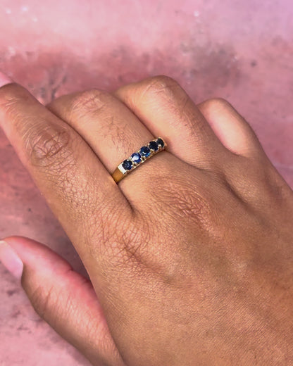 Bague Rivière Saphirs 1.20 carat "Clarisse"