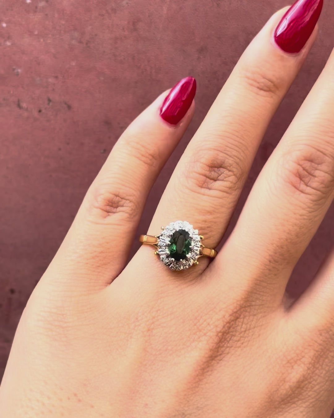 Bague Marguerite Tourmaline 0.73 carat &amp; Diamants 4.16g "Valentin"