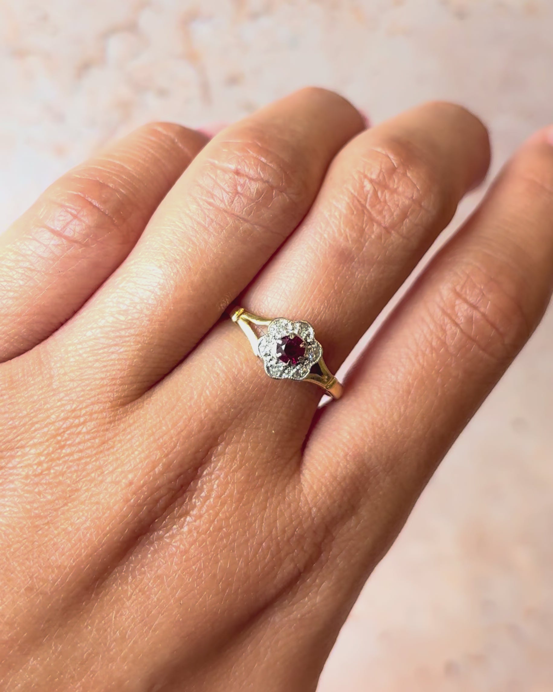 Marguerite Ruby &amp; Diamond Ring "Monica"