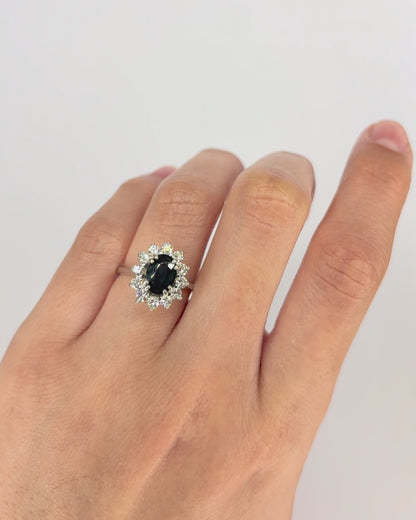 Anillo Marguerite Zafiro 1.20 quilates y Diamantes "Valentine"