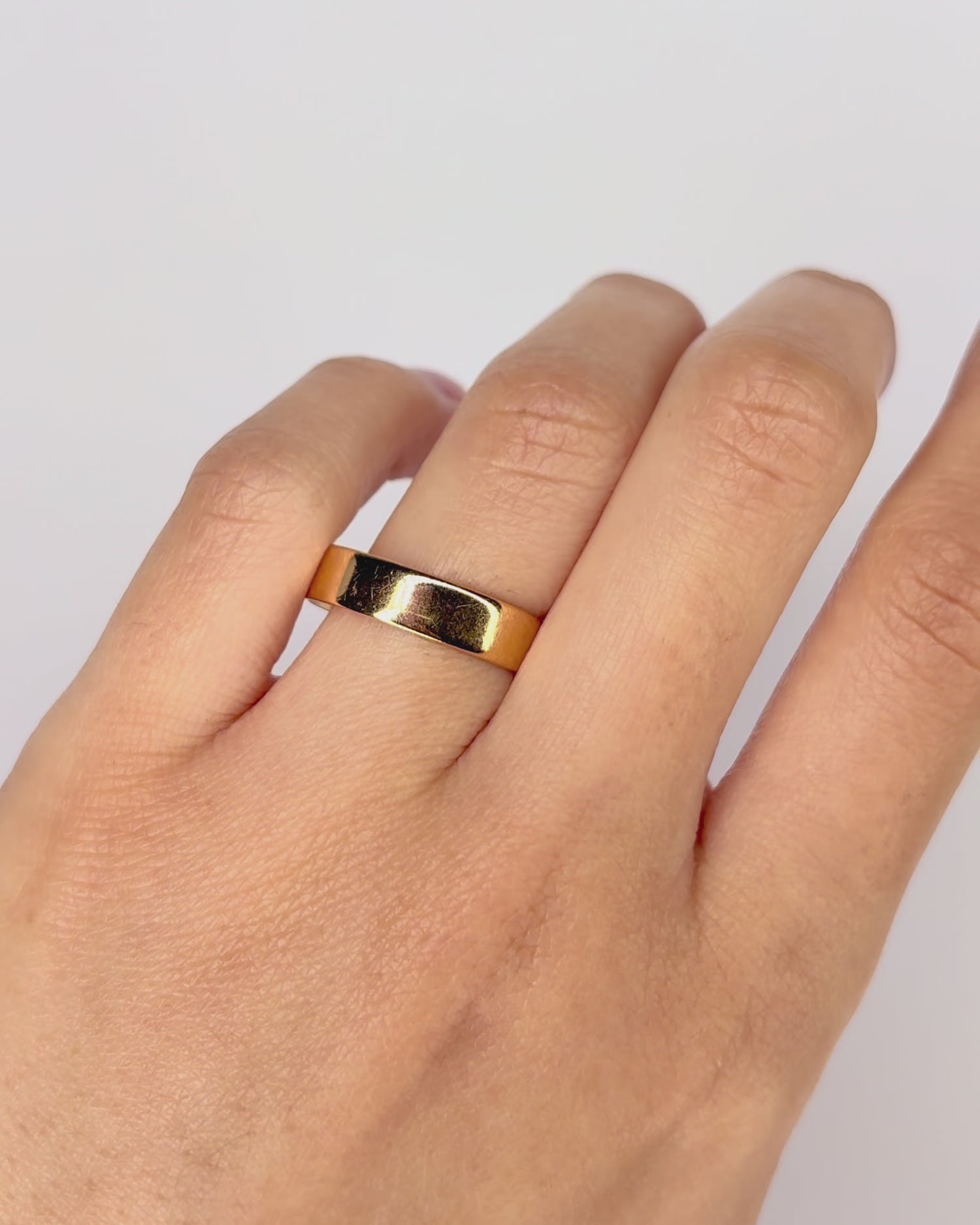 Alliance Or jaune cuivré 18 carats "Côme"