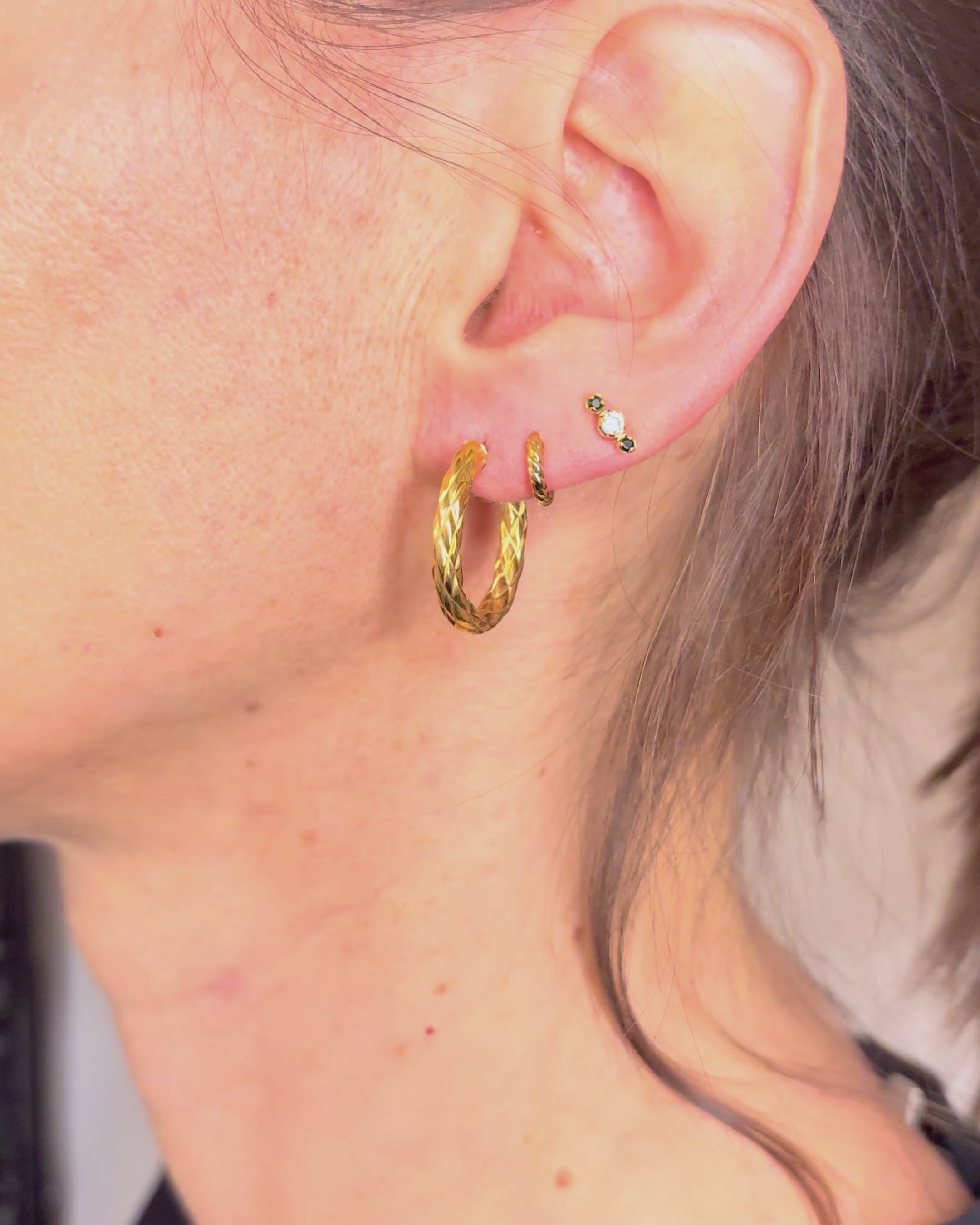Créoles Or Jaune 18 carats "Déborah"