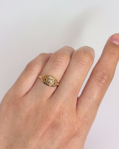 Anillo Vintage Oro Amarillo "Tara"