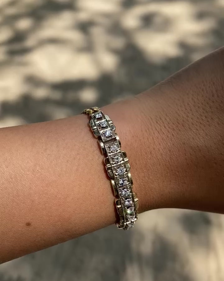 Bracelet Vintage Diamants 1.12 Carat &quot;Gildaé&quot;