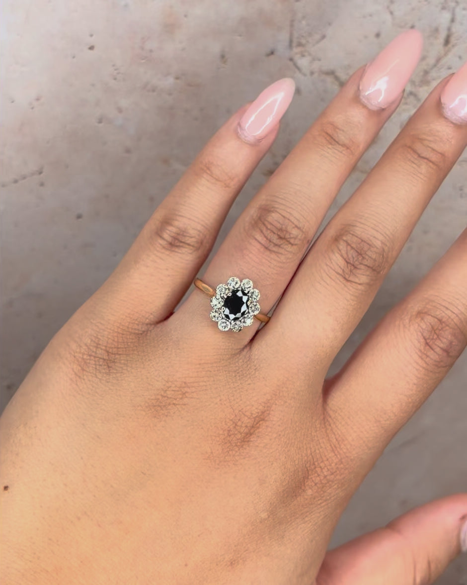 Anillo Marguerite Zafiro 1.20 quilates y Diamantes "Célia"