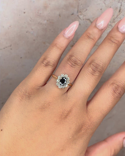 Anillo Marguerite Zafiro 1.20 quilates y Diamantes "Célia"