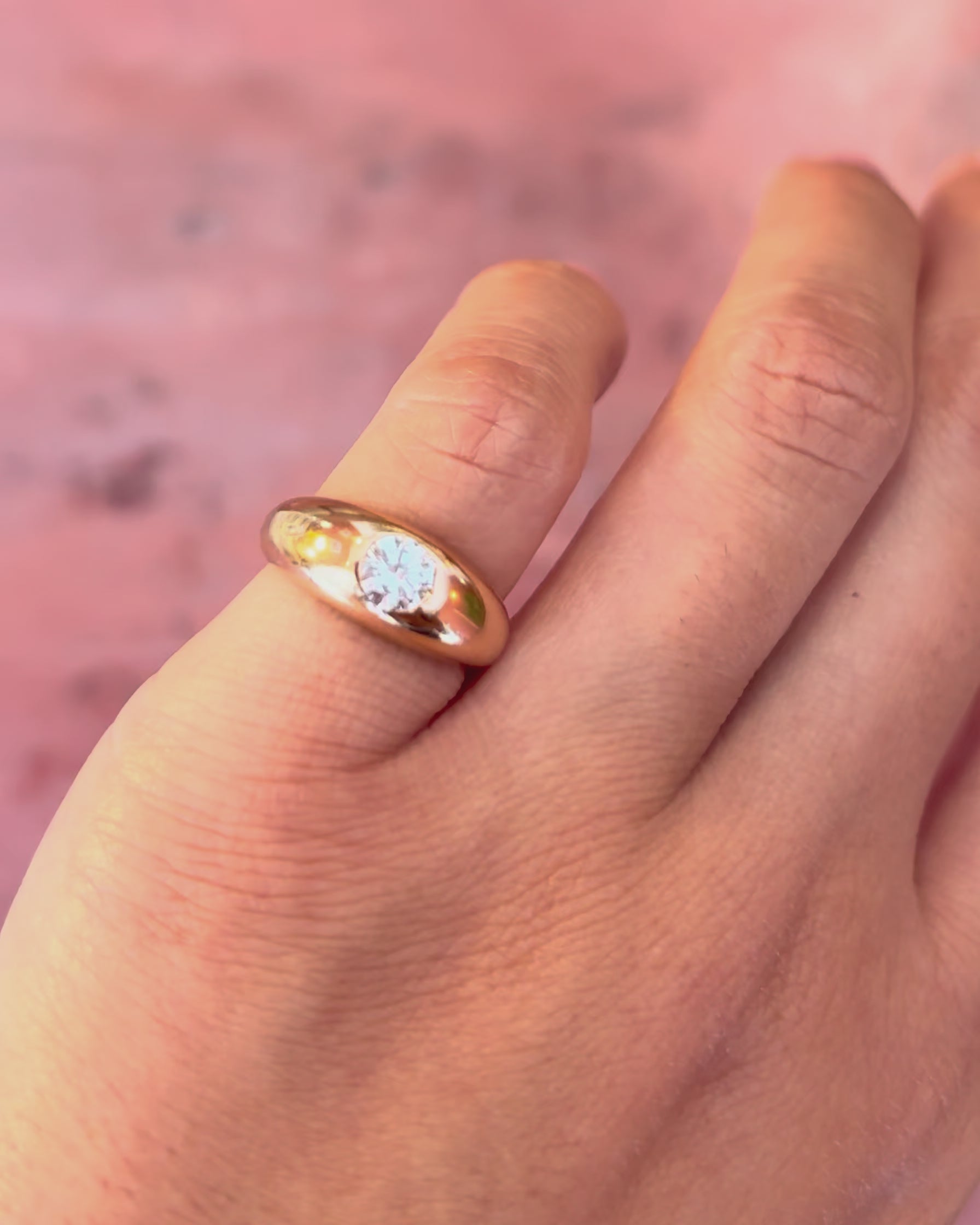 Alianza de diamantes de 0,45 quilates, 5,42 g, «Coralie»