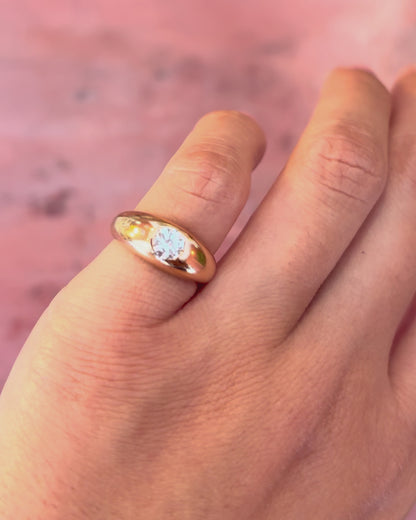 Alianza de diamantes de 0,45 quilates, 5,42 g, «Coralie»