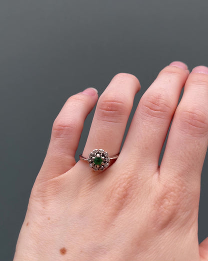 Bague Marguerite Émeraude et Diamants “Isolde”