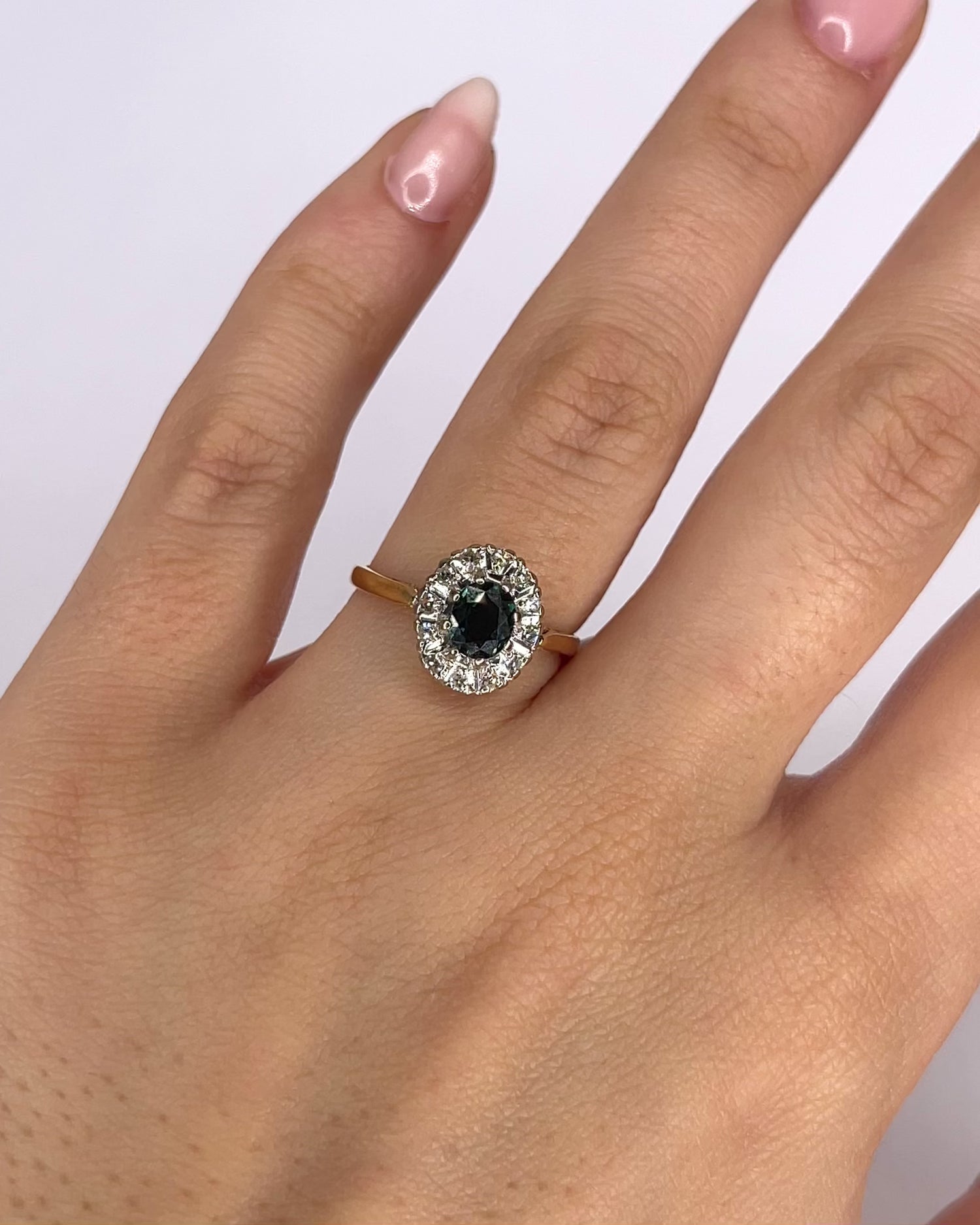 Bague Marguerite Saphir &amp; Diamants "Daria"