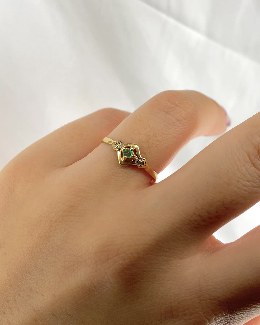 Bague Vintage Émeraude &quot;Arabella&quot;