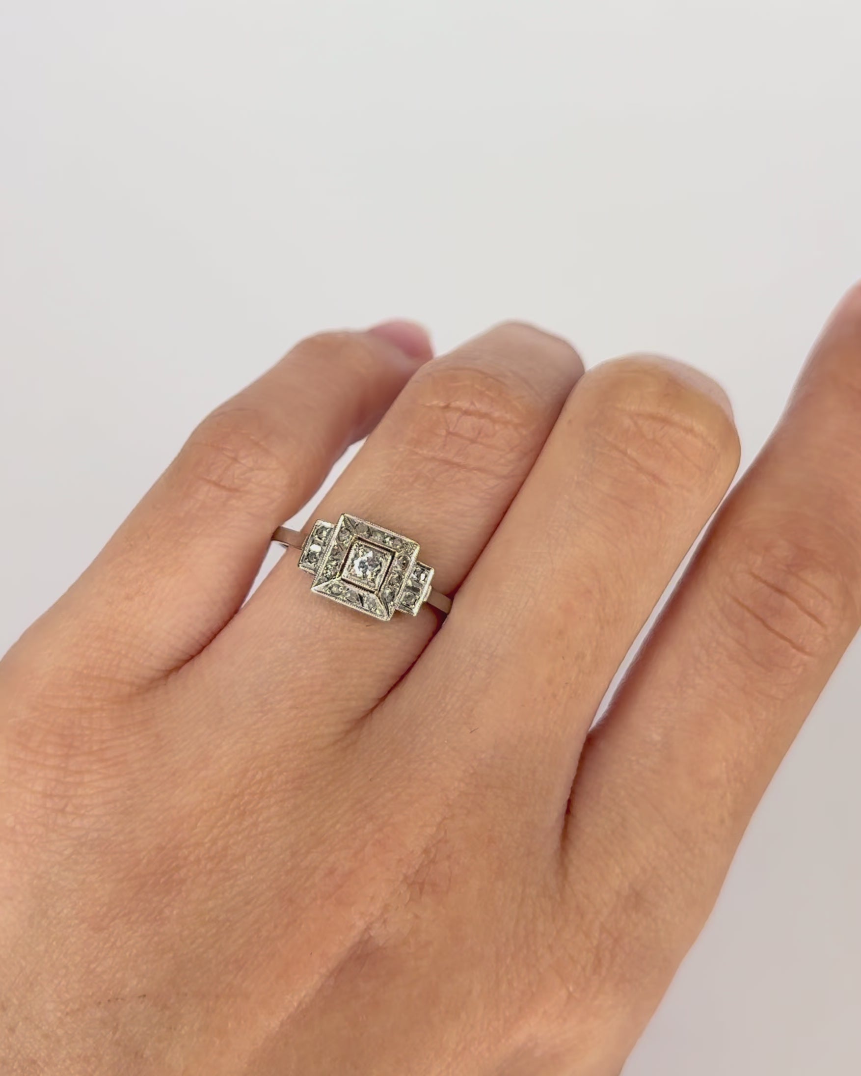 Bague Art Déco Diamants "Emilie"