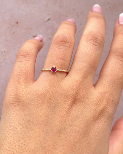 Bague Solitaire Rubis 0.20 carat "Gabriella"
