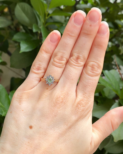 Bague Marguerite Émeraude &amp; Diamants &quot;Illéa&quot;