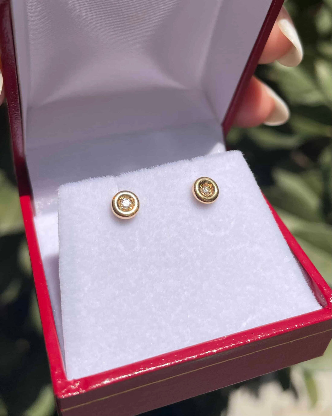 Vintage Diamond &quot;Honey&quot; Stud Earrings