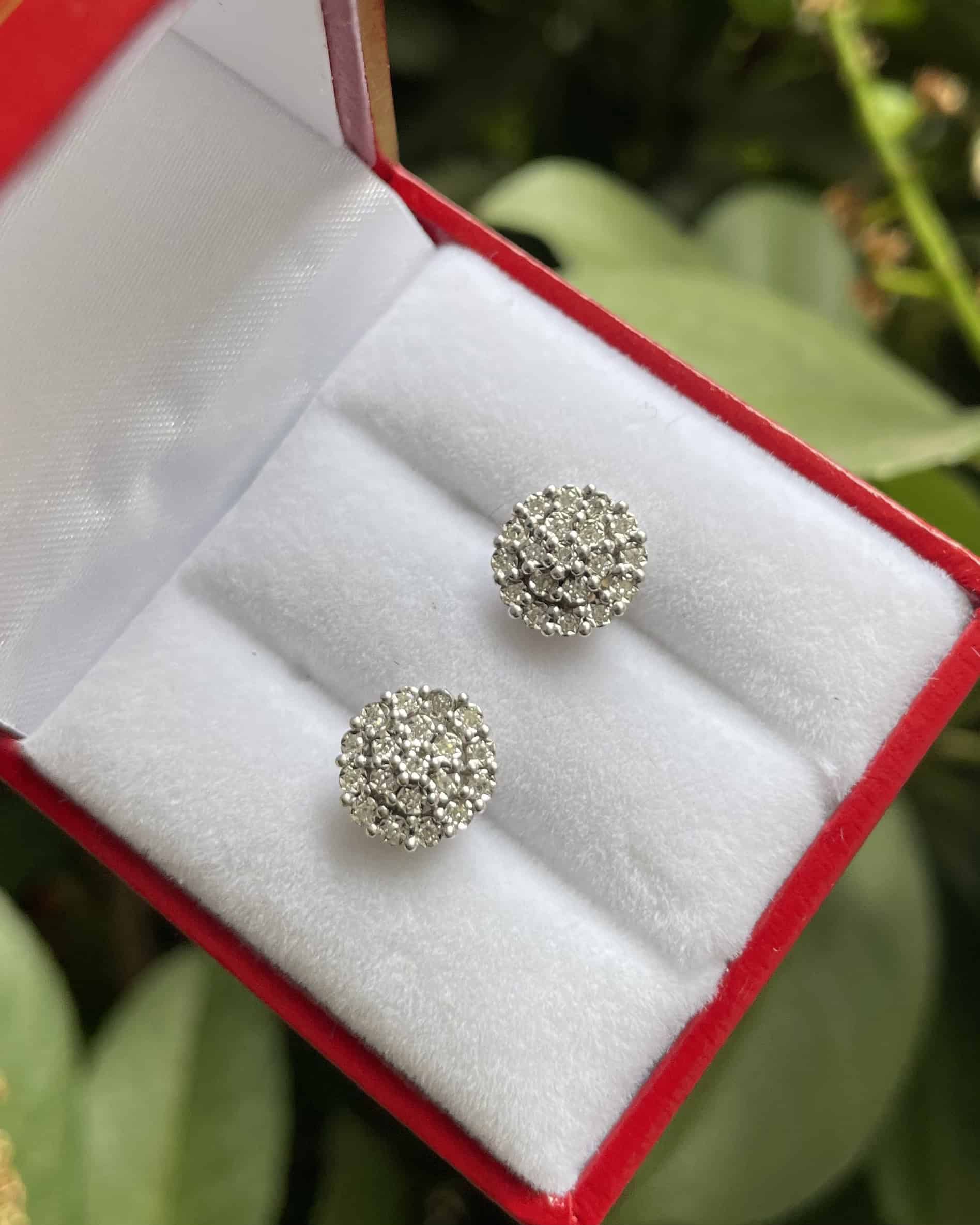 Pendientes vintage de diamantes "Ysaline"