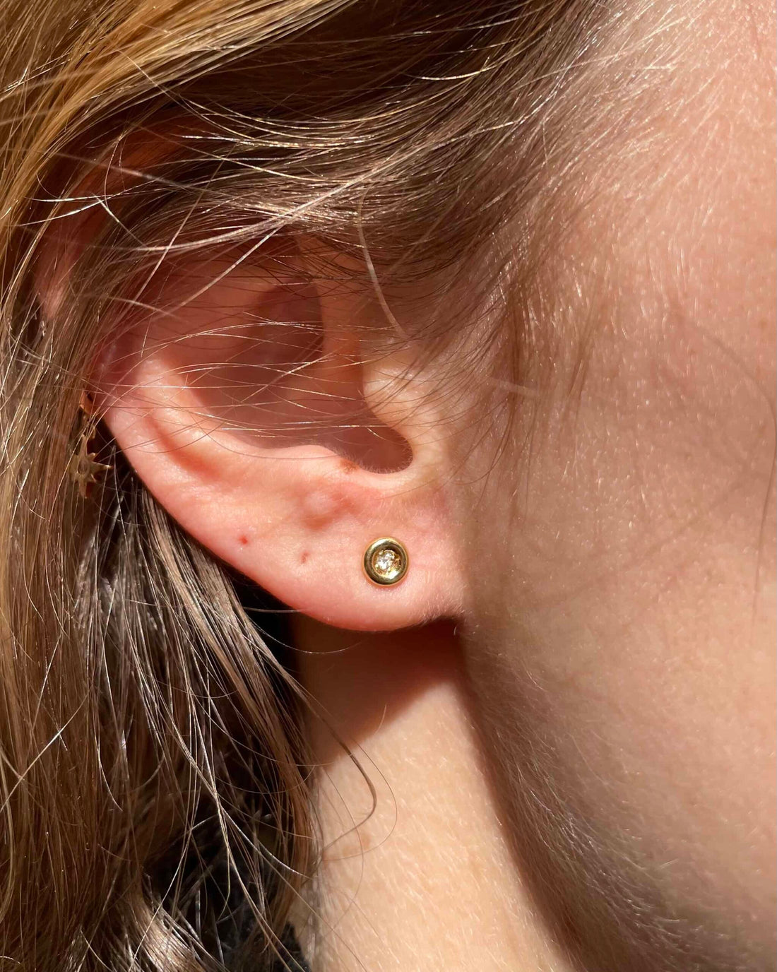 Vintage Diamond &quot;Honey&quot; Stud Earrings
