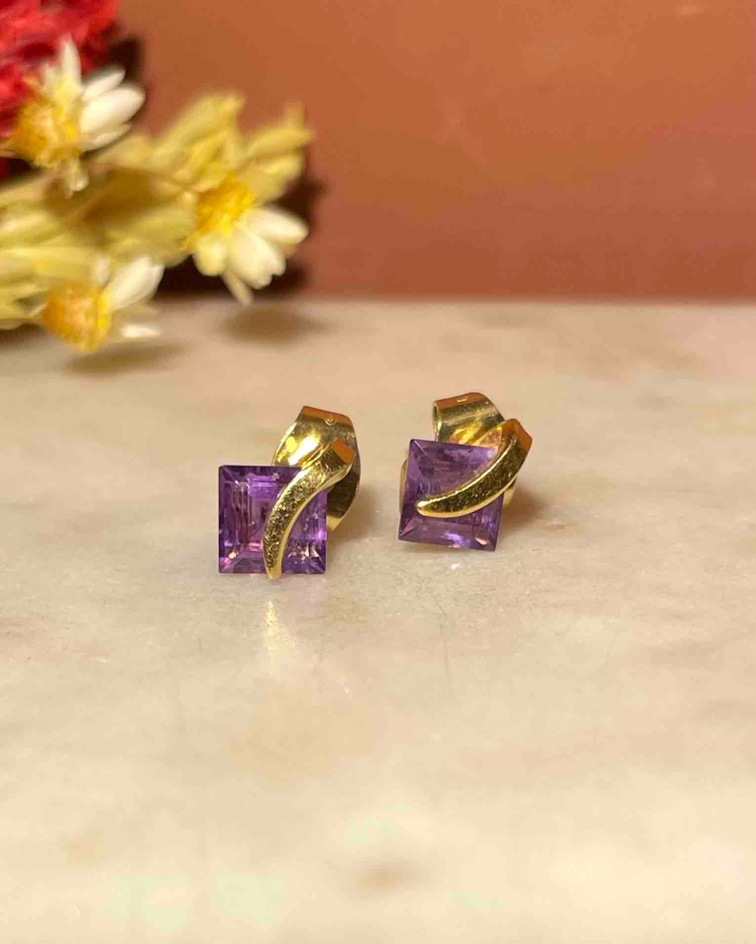"Sohayla" Amethyst Earrings