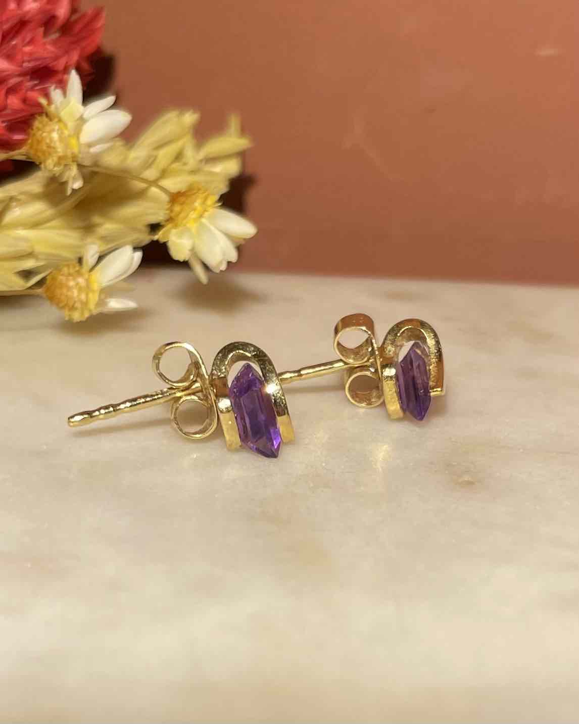 "Sohayla" Amethyst Earrings