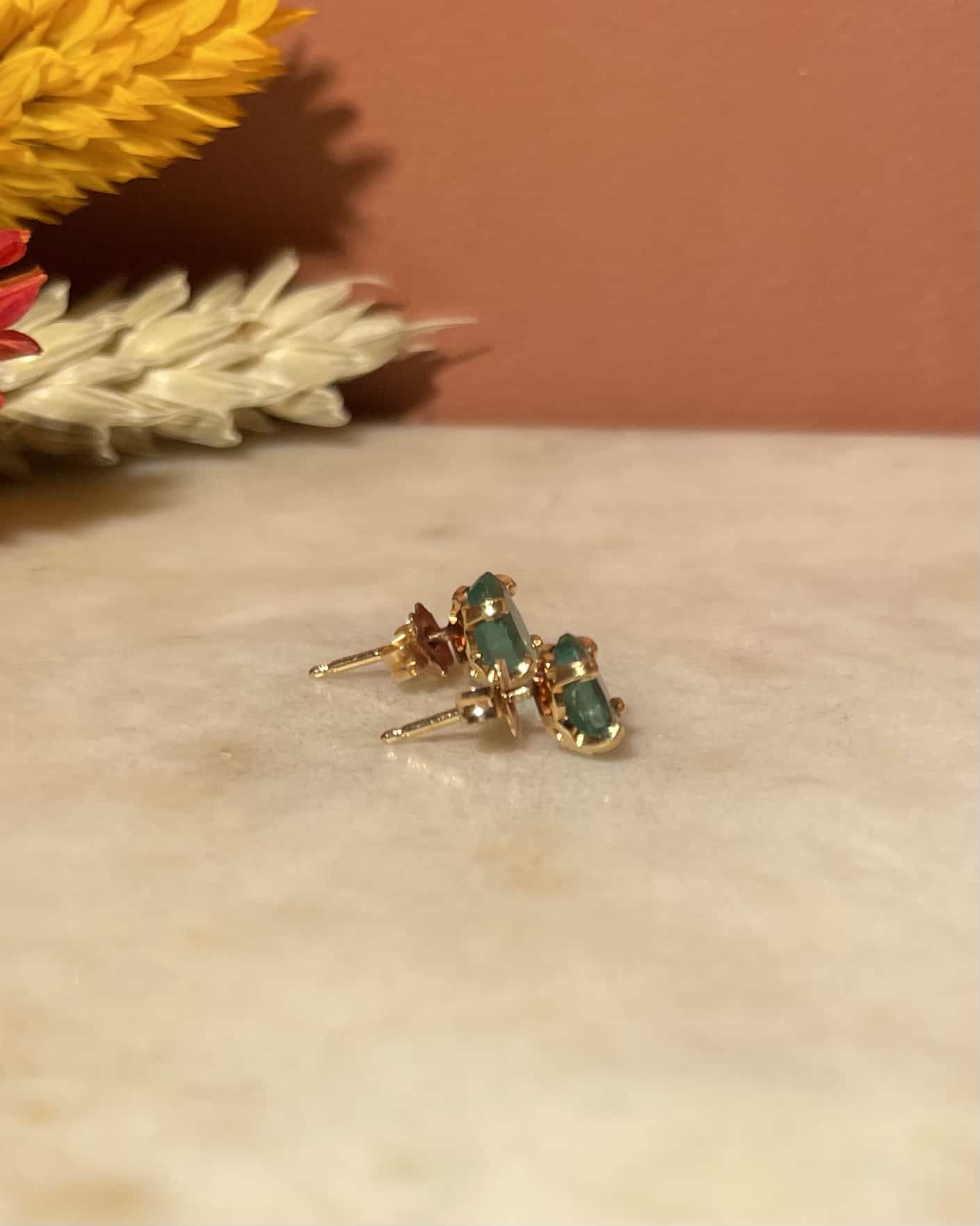 Vintage Emerald "Nova" Earrings