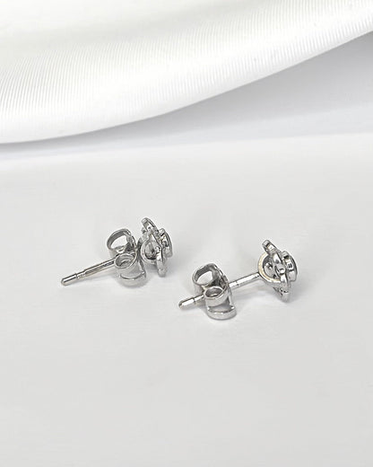 Puces Marguerite Saphirs 0.24 carat &amp; Diamants 0.36 carat "Cristina" - Elliade Paris