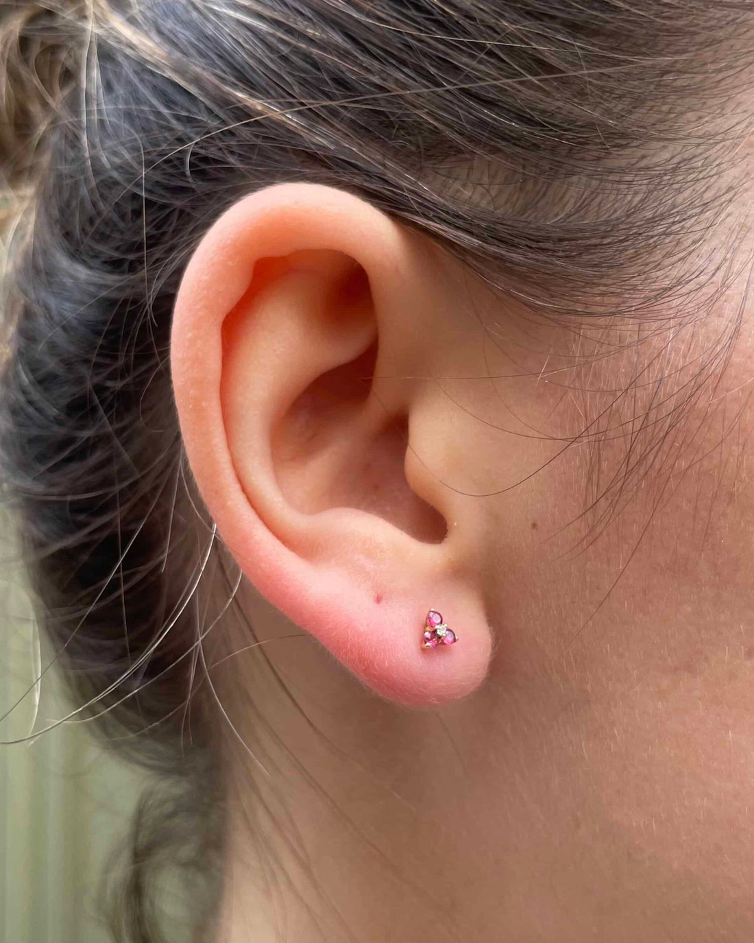 Pendientes de rubí y diamantes &quot;Neila&quot;