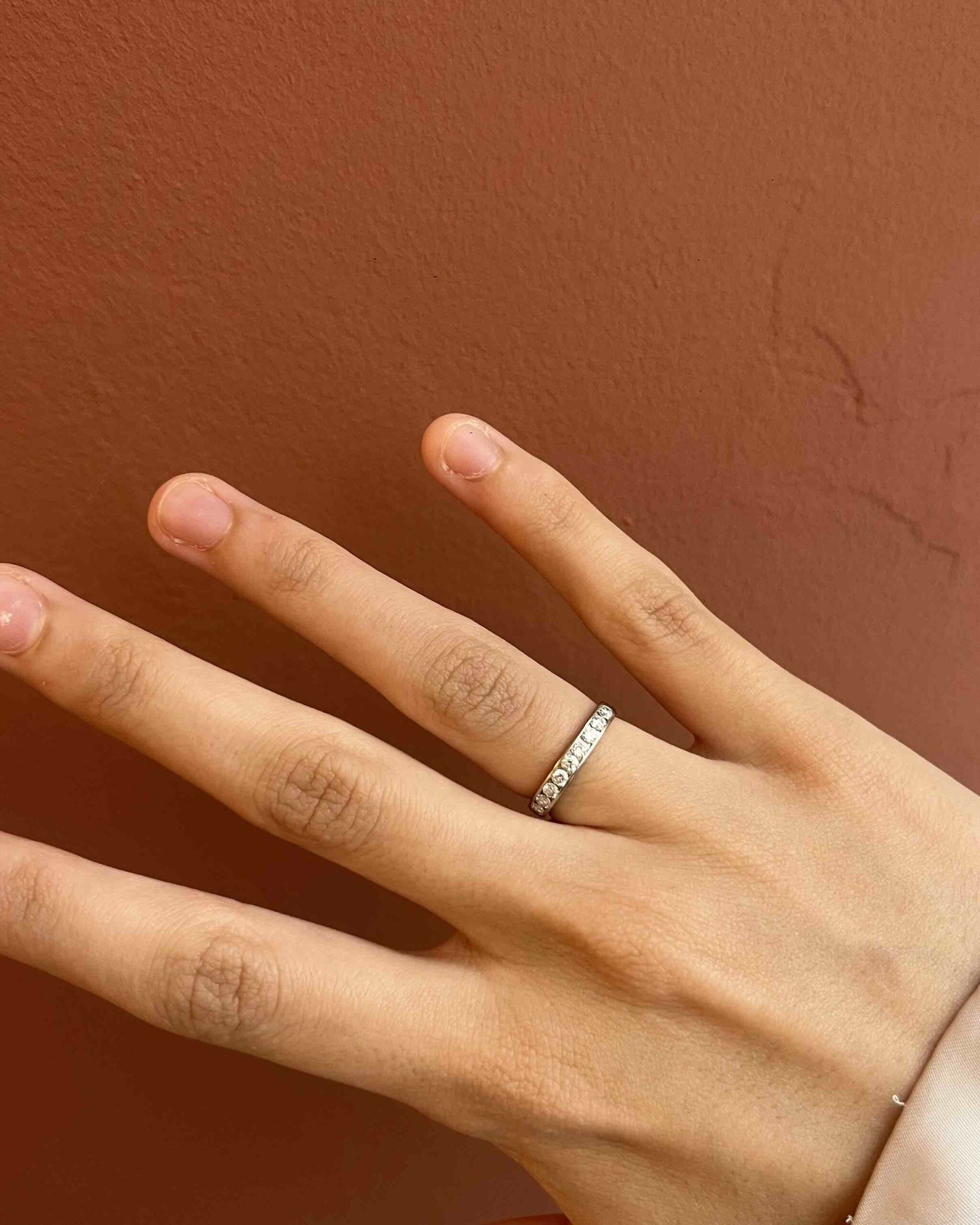 "Maddie" Diamond Half Wedding Band