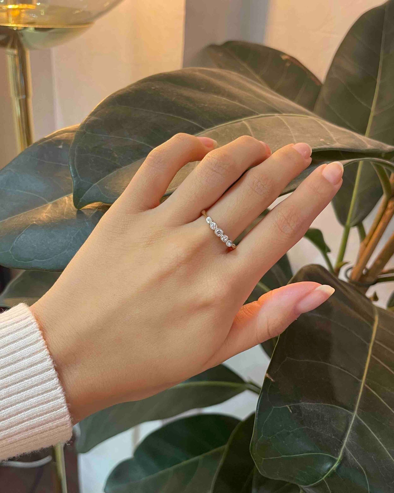 Bague Rivière 5 Diamants &quot;Ranya&quot;