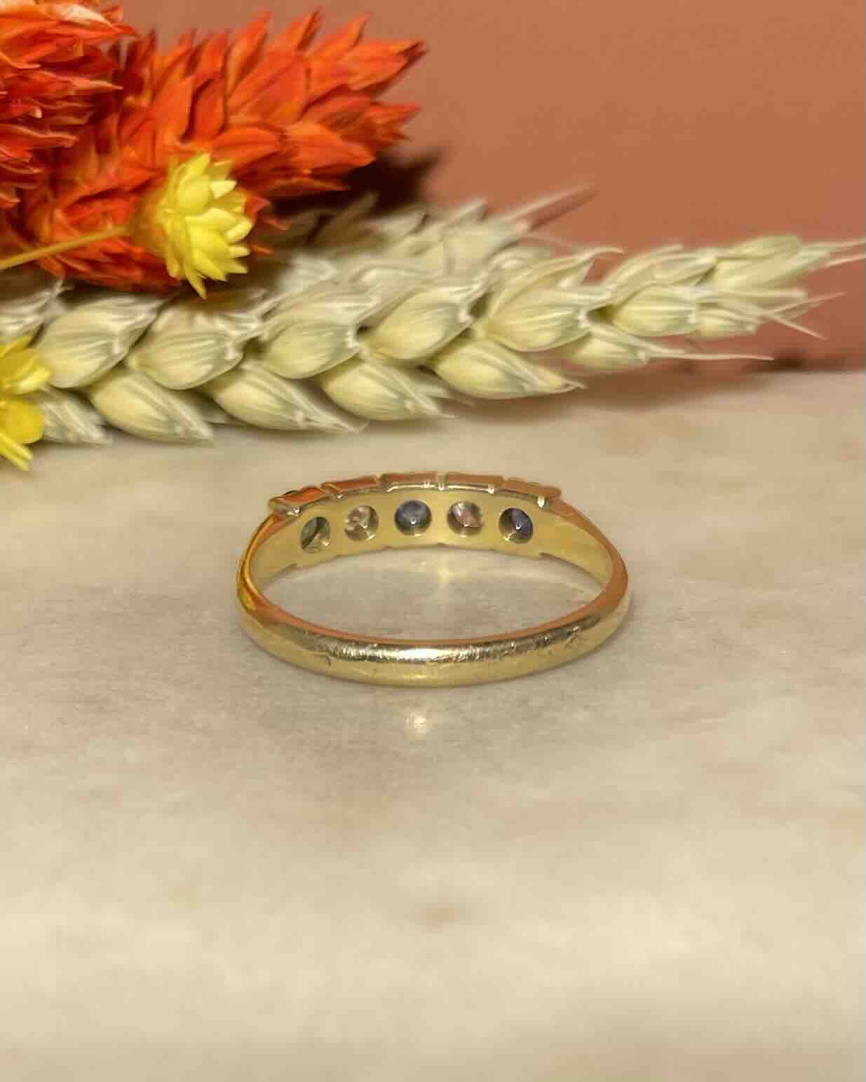 Bague Rivière Saphirs &amp; Diamants "Capucine"