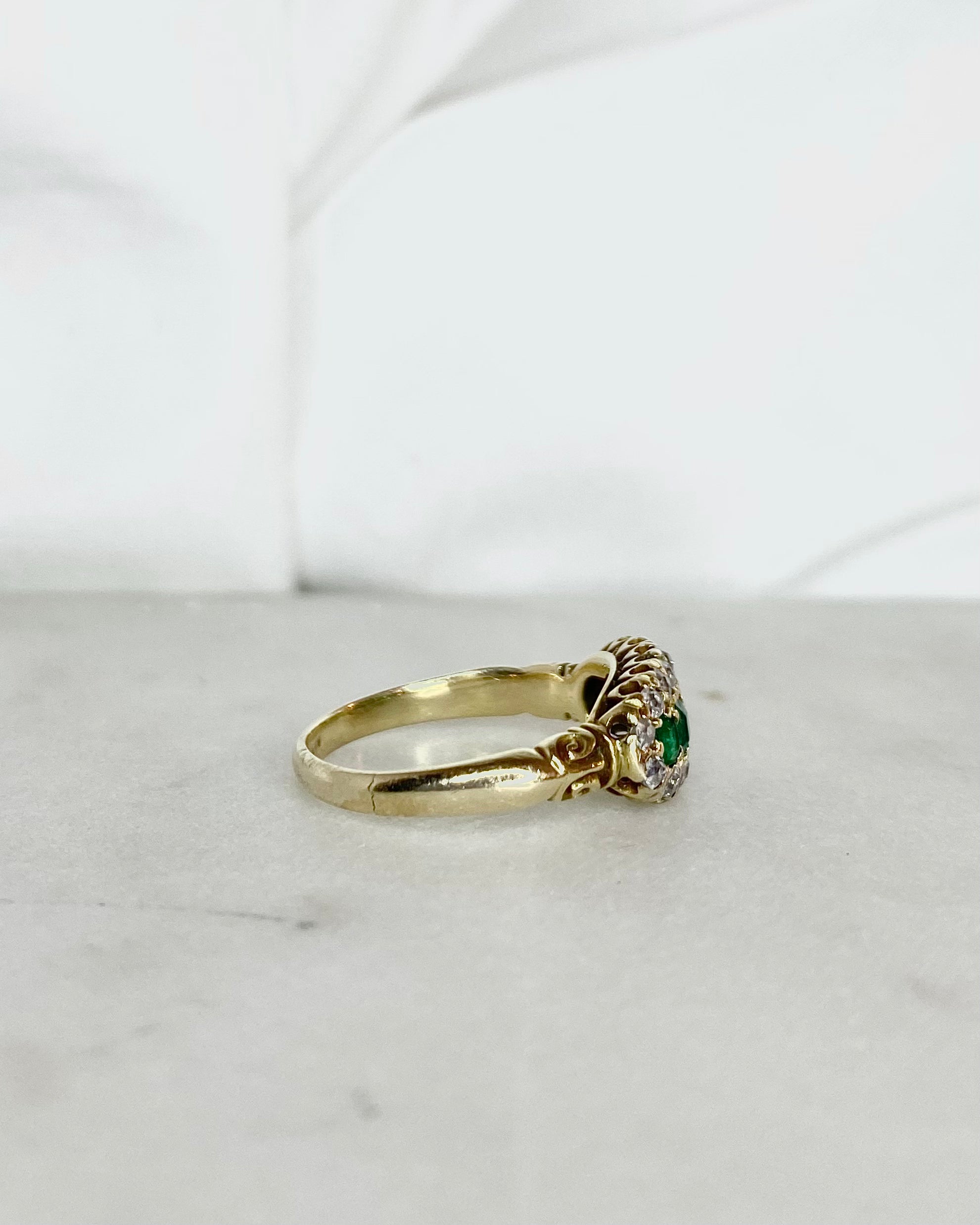 Bague Rivière Émeraudes &amp; Diamants "Johanne"