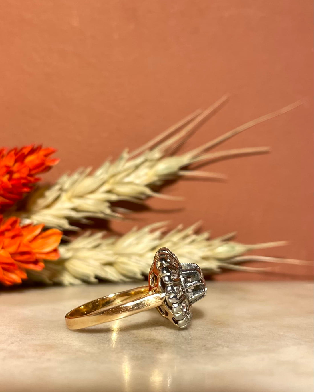 Bague Marguerite Art-Déco  13 Diamants &quot;Emilia&quot;