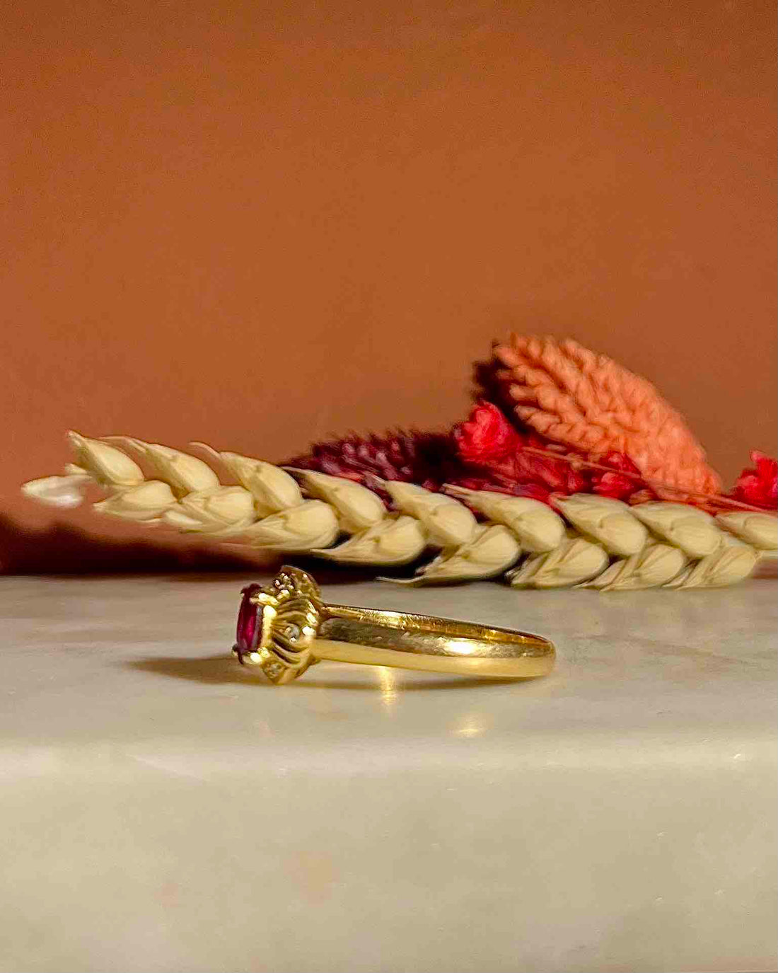 Bague Fleur Rubis &amp; Diamants &quot;Eliodora&quot;