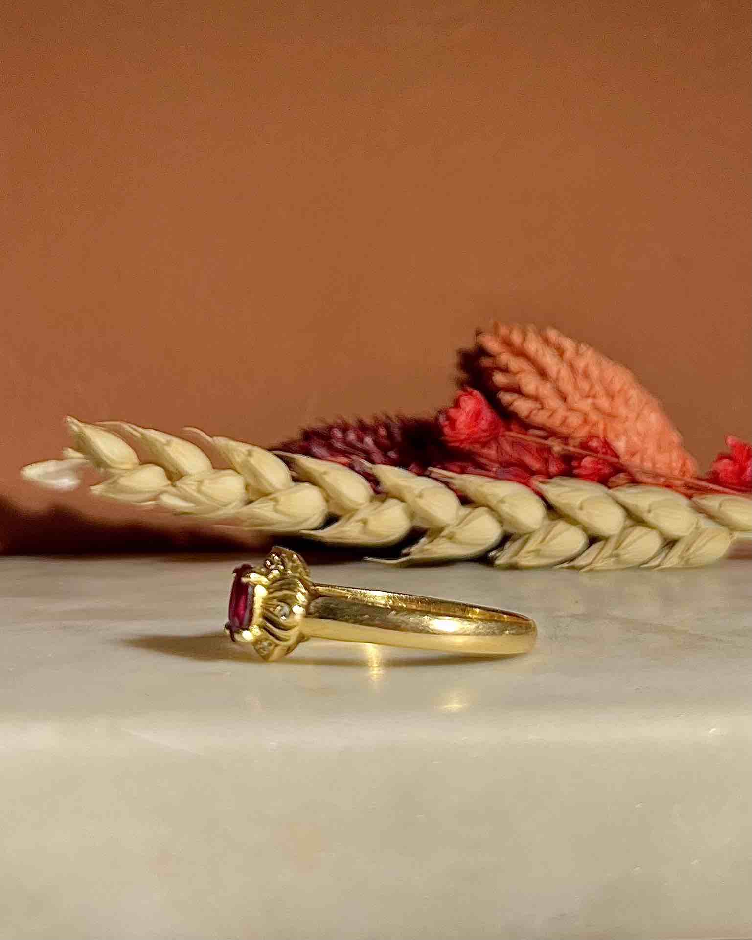 Bague Fleur Rubis &amp; Diamants "Eliodora"