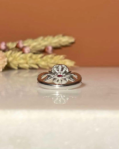 Bague Style Art-Déco Rubis 1.31 carat &amp; Diamants &quot;Cynthia&quot;