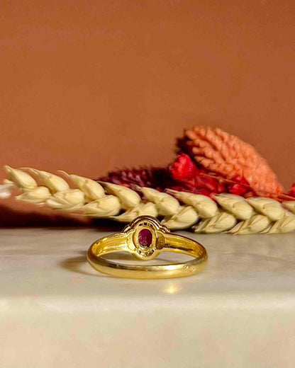 Bague Fleur Rubis &amp; Diamants &quot;Eliodora&quot;