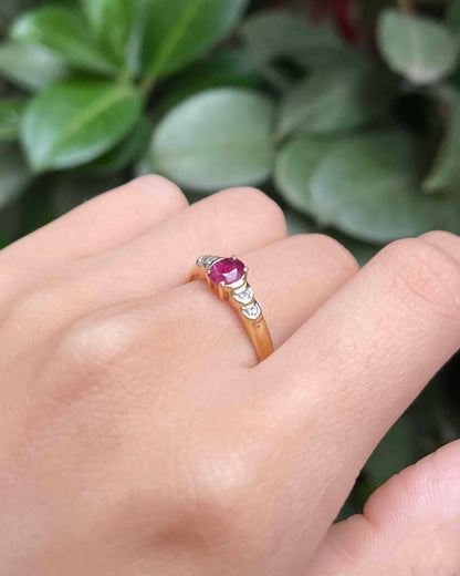 Bague Jonc Rubis &amp; Diamants &quot;Sissy&quot;
