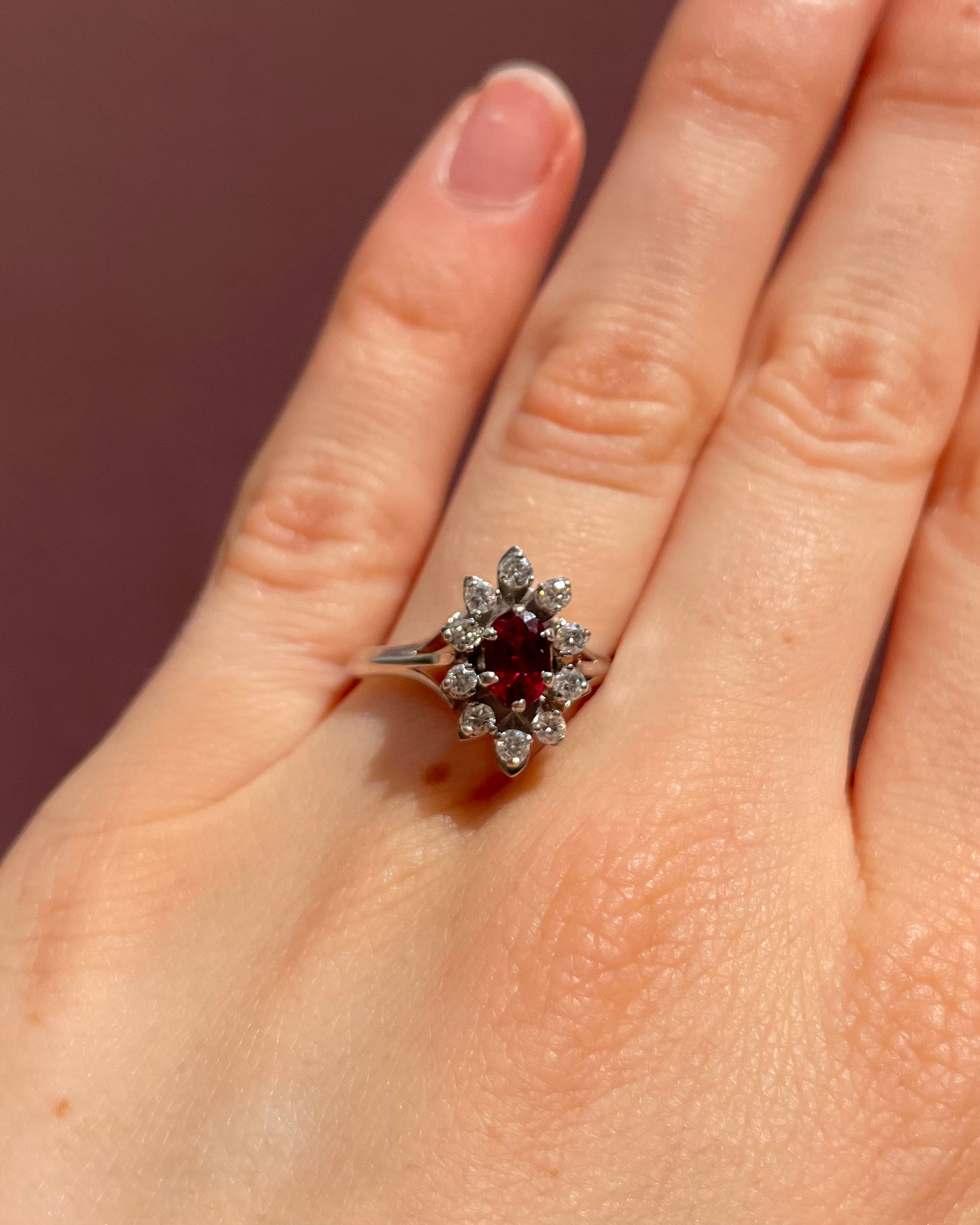 Bague Marguerite Rubis 0.70 carat &amp; Diamants "Yelma"