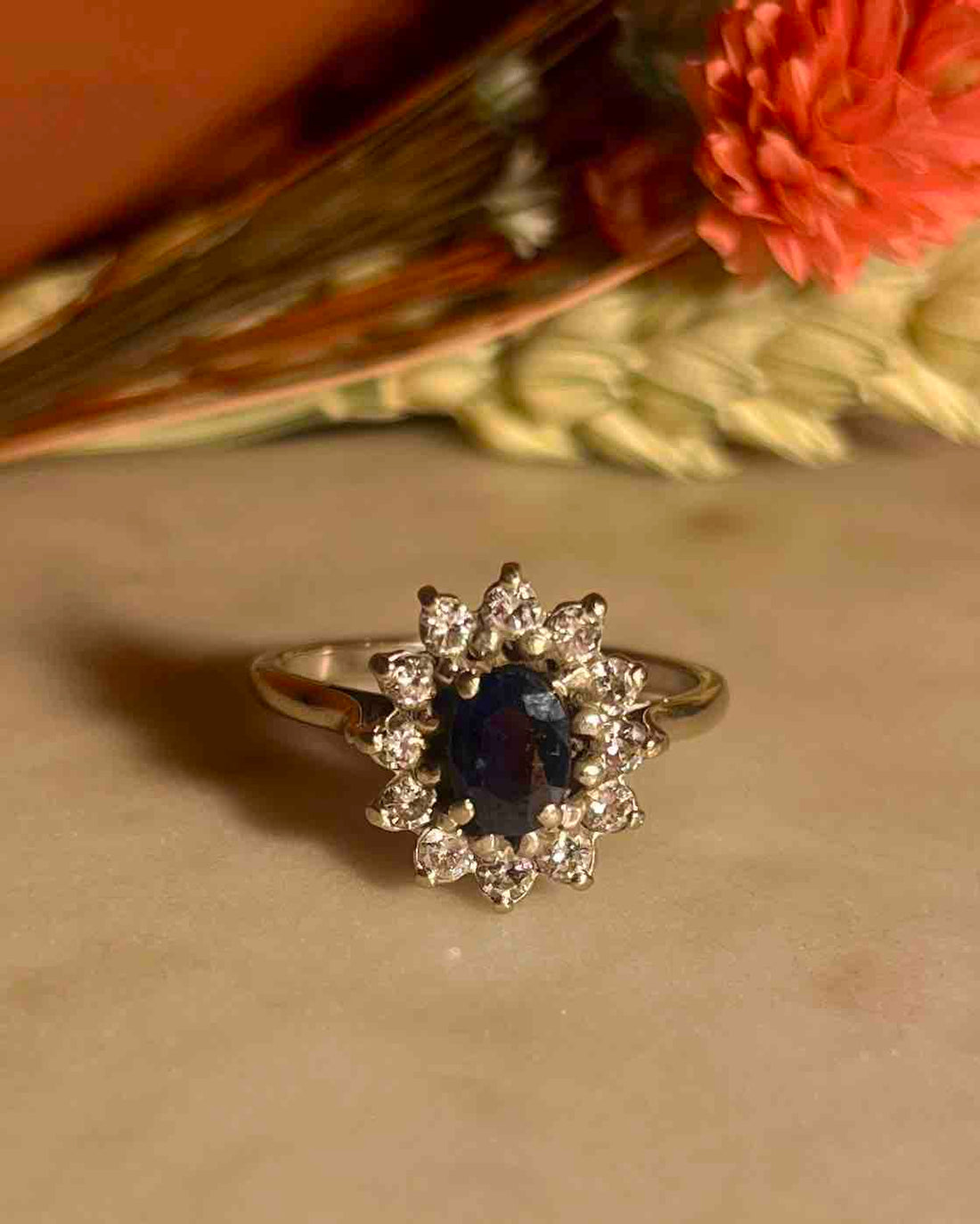 Bague Marguerite Saphir &amp; Diamants &quot;Amanda&quot;