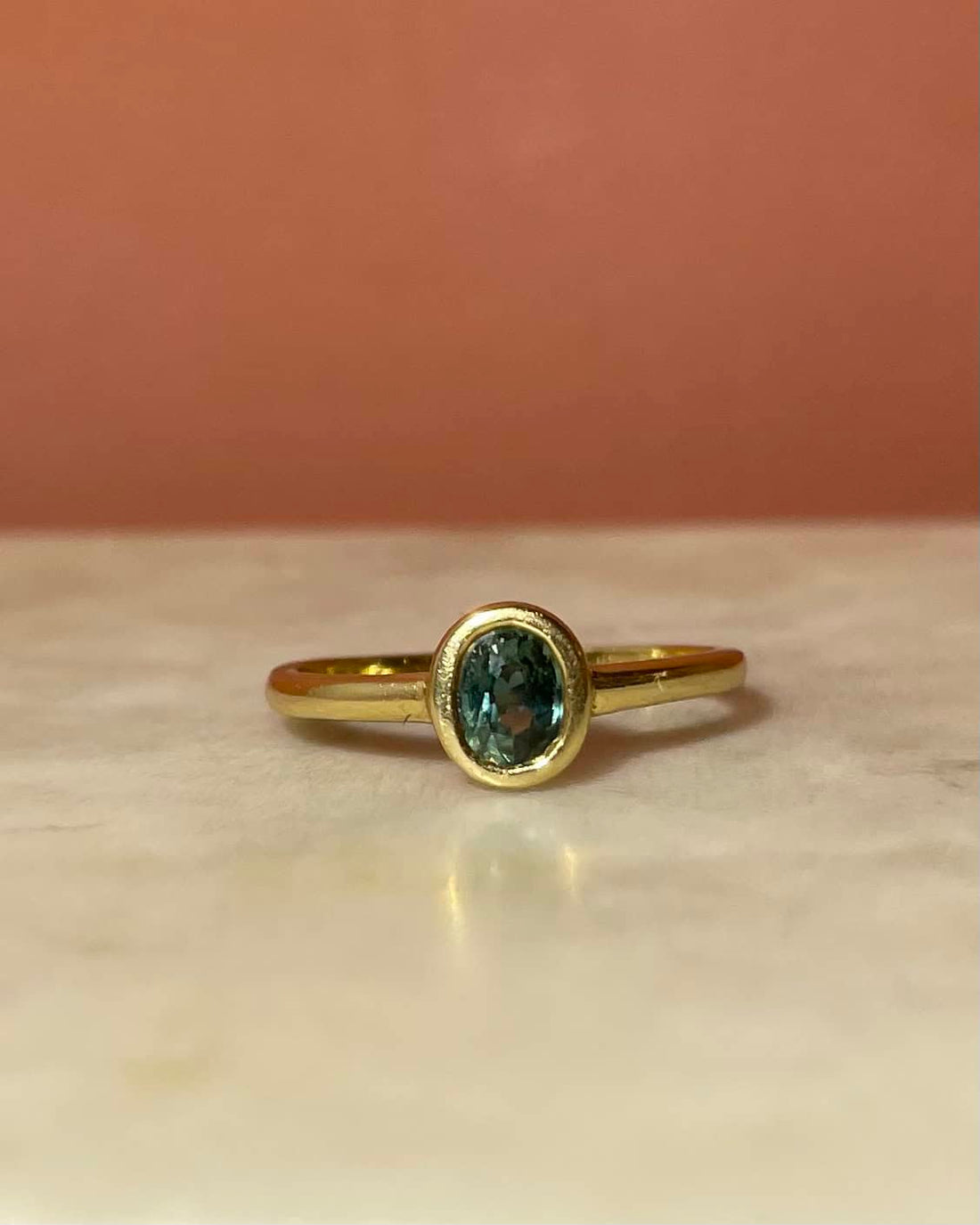 Bague Solitaire Saphir Vert 0.40 Carat &quot; Mayana&quot;