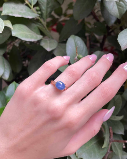 Bague Vintage Saphir 5.20 carats cabochon &quot;Antonia&quot;