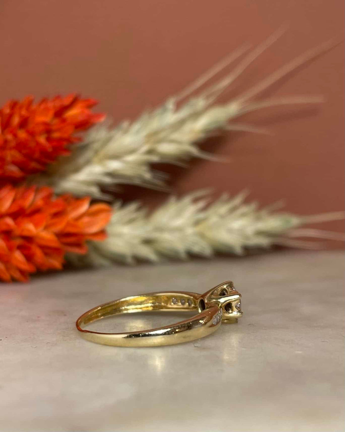 Bague Solitaire 13 Diamants Vintage &quot;Tilly&quot;