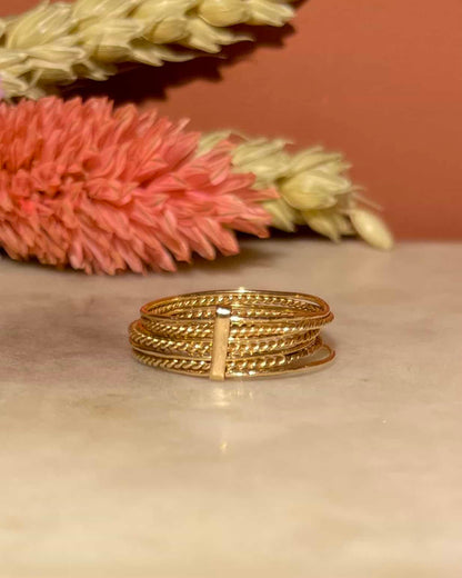 Bague Semainier Or 18 Carats &quot;Dune&quot;