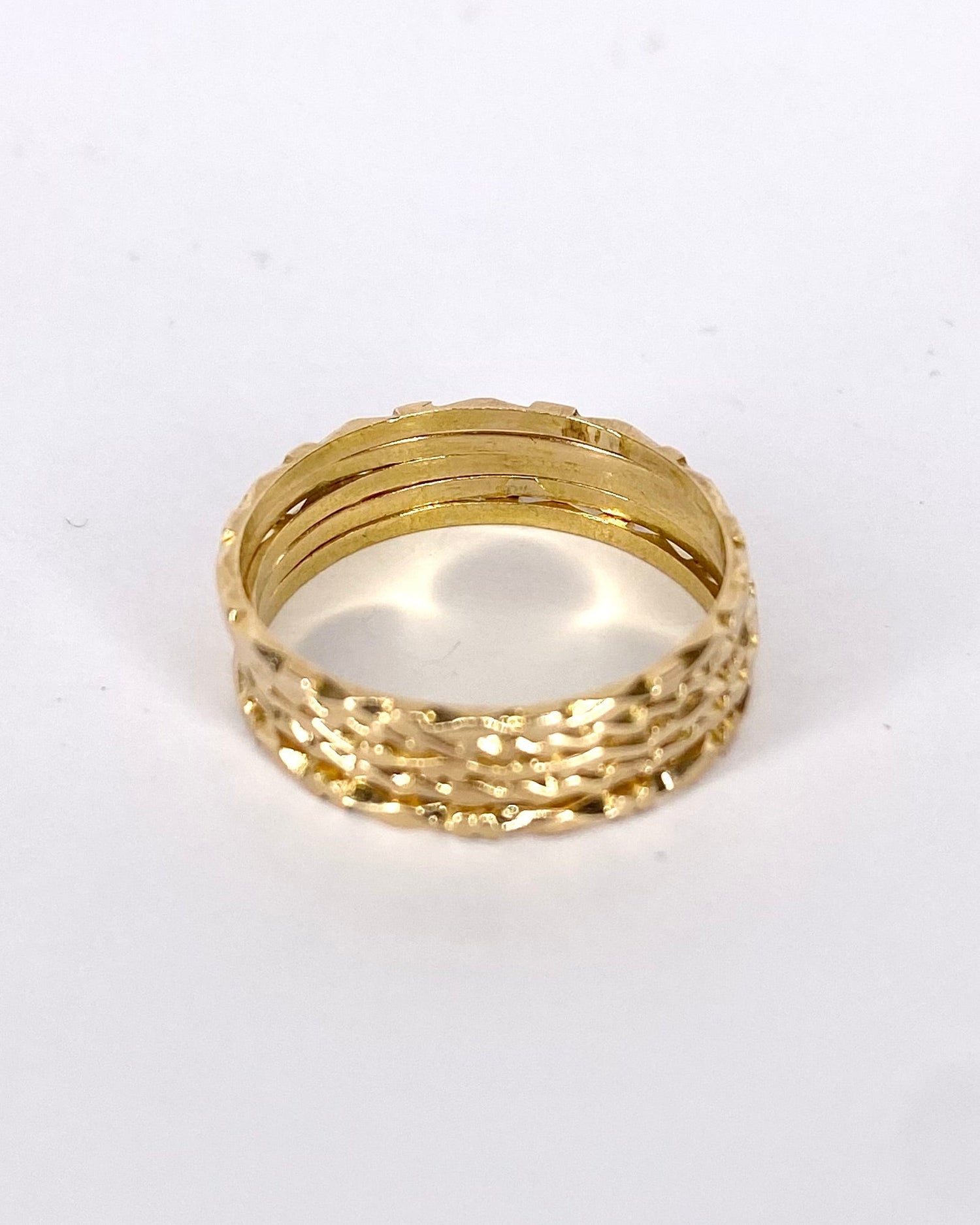 Set 5 Bagues Or Jaune 18 carats "Layla" - Elliade Paris