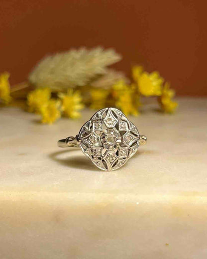 Bague Art-déco Diamants vintage &quot;Simi&quot;