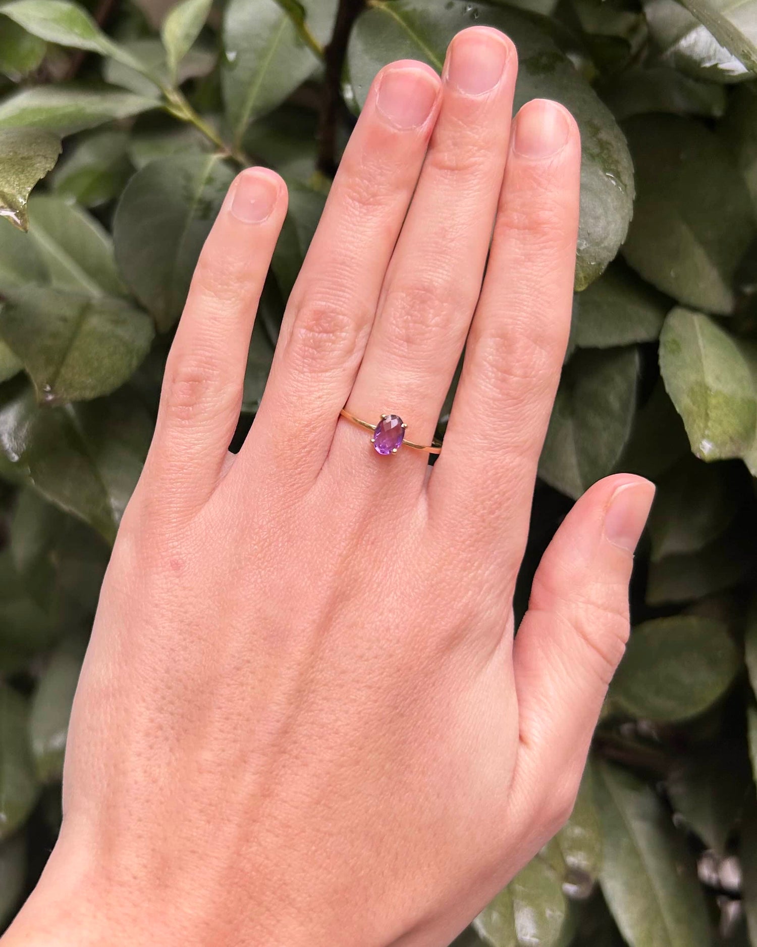 Bague Solitaire Améthyste 0.60 carat &quot;Alora&quot;
