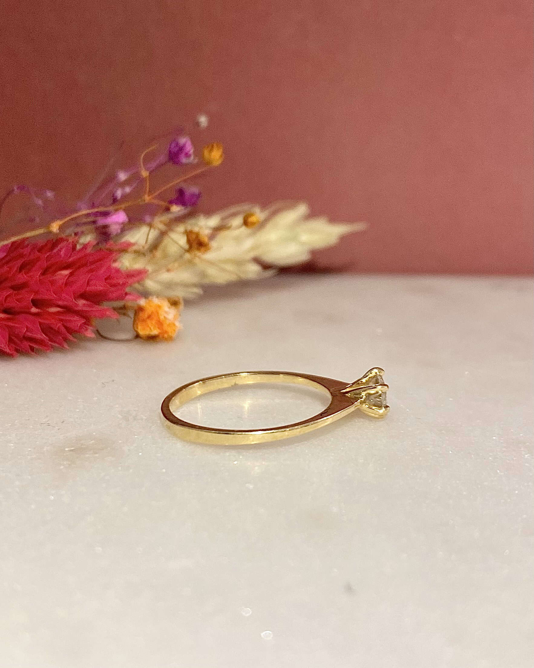 Anillo solitario de diamantes "Clem" de 0,25 quilates