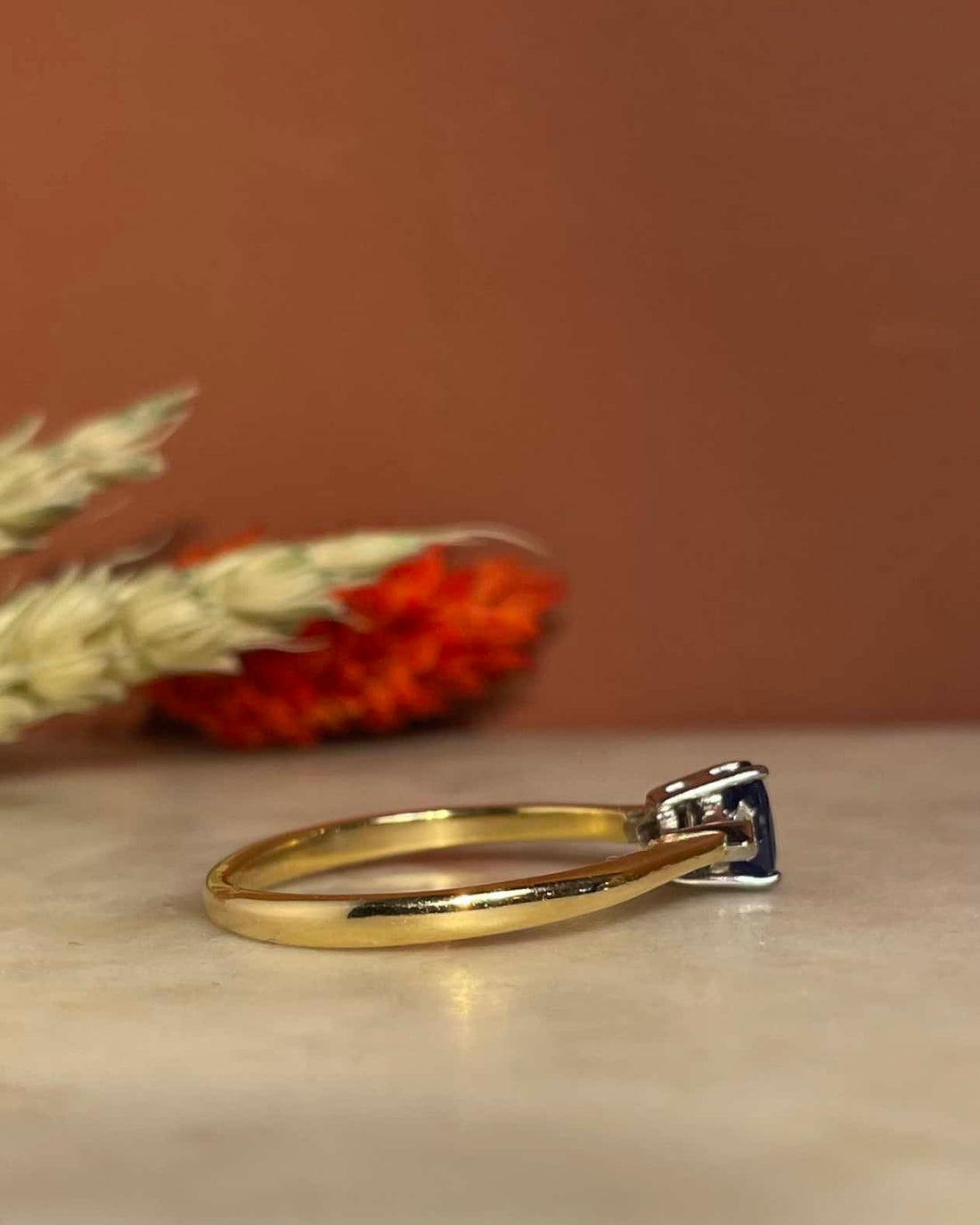 Bague Trilogie Saphir &amp; Diamants &quot;Leena&quot;