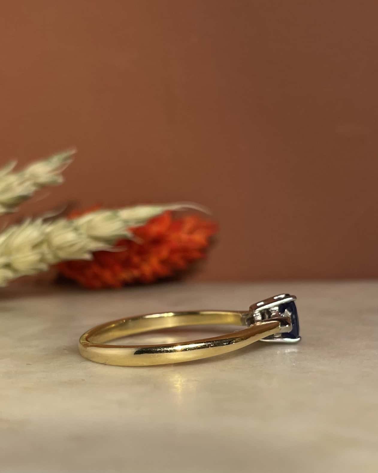 Bague Trilogie Saphir &amp; Diamants "Leena"