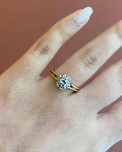 Bague Solitaire Vintage Diamant 0.25 carat &quot;Diane&quot;