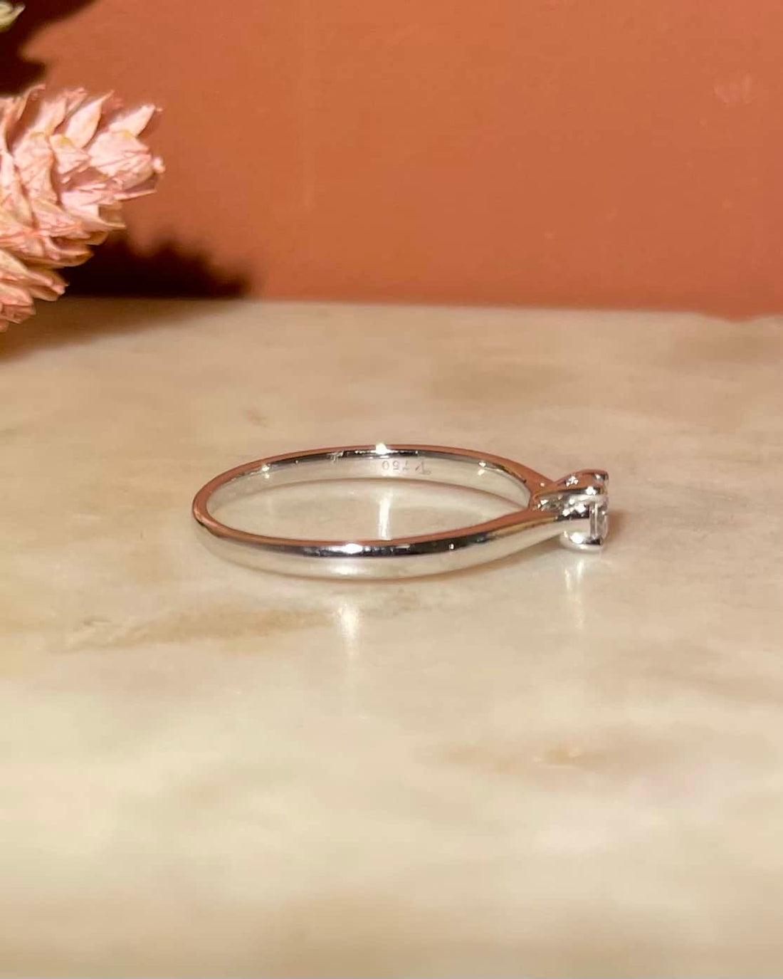 Bague solitaire diamant Vintage &quot;Allegra&quot;